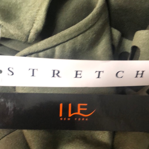 I LE New York olive green laser cut hem dress 10 - Picture 8 of 8